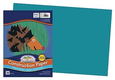 TEACHER APPROVED  
SUNWORKS Construction Paper  
HEAVYWEIGHT - SINGLE COLOR PACK  
50 Sheets  
12 IN X 18 IN  
30.5 cm X 45.7 cm