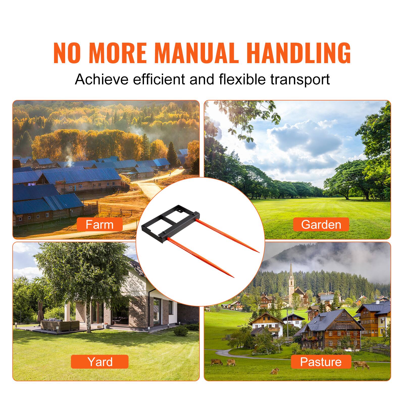 NO MORE MANUAL HANDLING  
Achieve efficient and flexible transport  

Farm  
Garden  
Yard  
Pasture