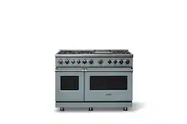 Viking - 48 in. Wide 6 Burner Dual Fuel Sealed Burner Range with Griddle - November Sky