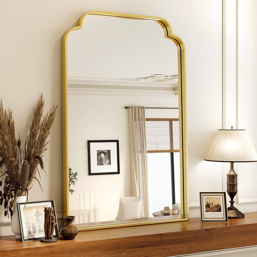 METALTON Bathroom Mirror For Wall Modern Rounded Corner Rectangle With ...
