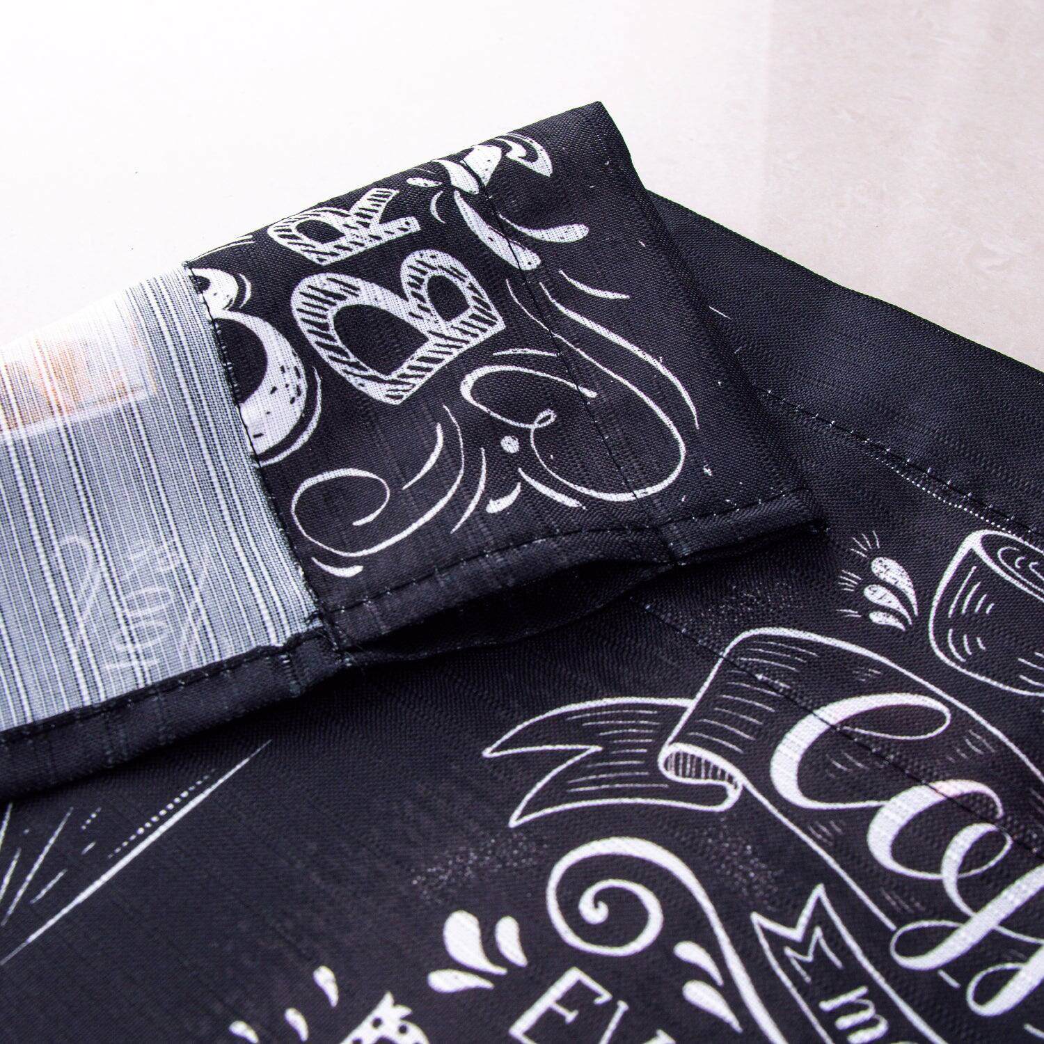 Back. RT Designers Collection - RT Designers Collection Polyester Cucina Coffee 3 PC Kitchen Curtains Valance & Tiers Set 52" x 18" Muticolor - Multicolor.