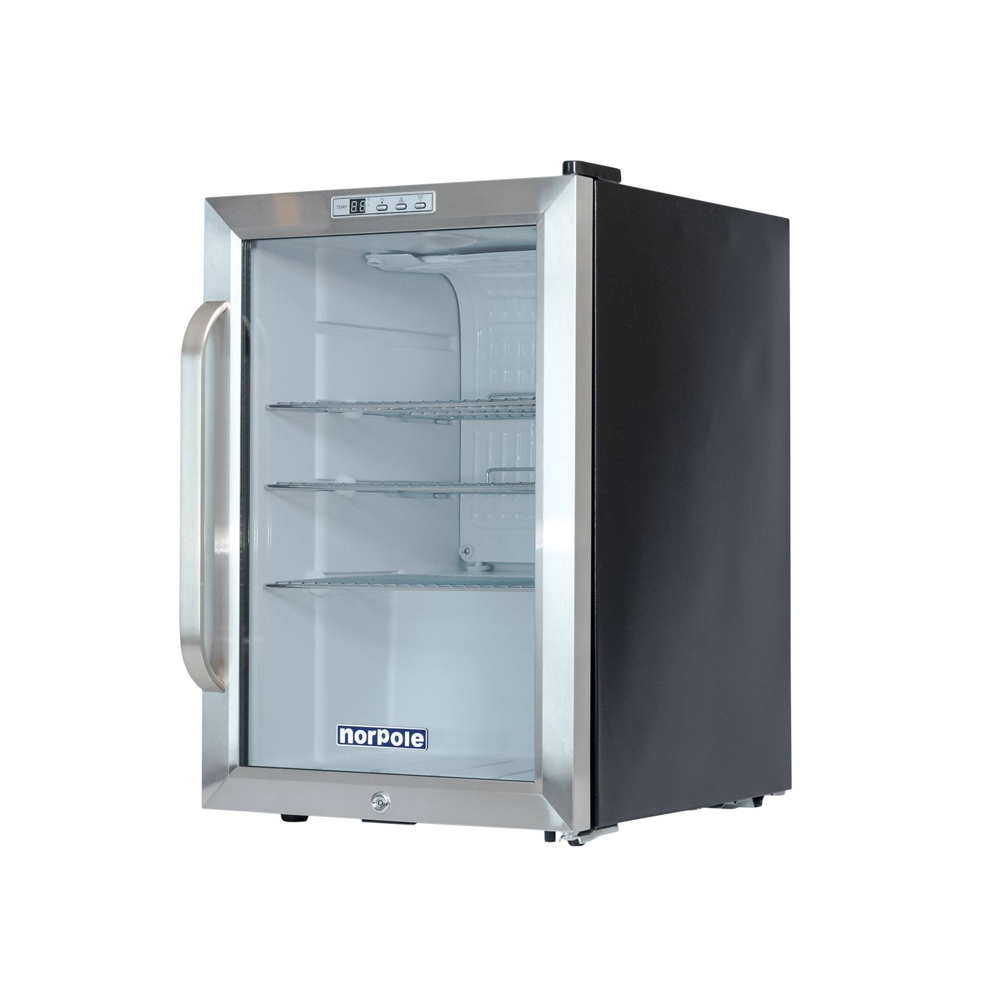 Alt View 2. Magic Chef - 2.5 cu. ft. Countertop Beverage Cooler Merchandiser in Stainless Steel - Stainless Steel.