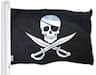 G128 - Jolly Roger Pirate Flag (Swords) 3x5 ft Printed Brass Grommets 150D Polyester Indoor/Outdoor - Assorted Colors