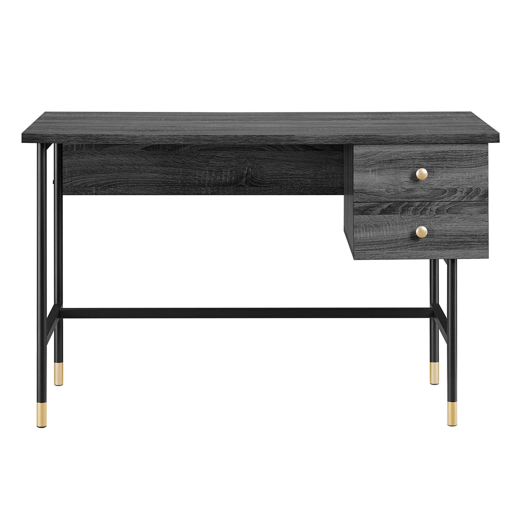 Alt View 4. Modway - Nexus Office Desk by Modway - Black Charcoal.