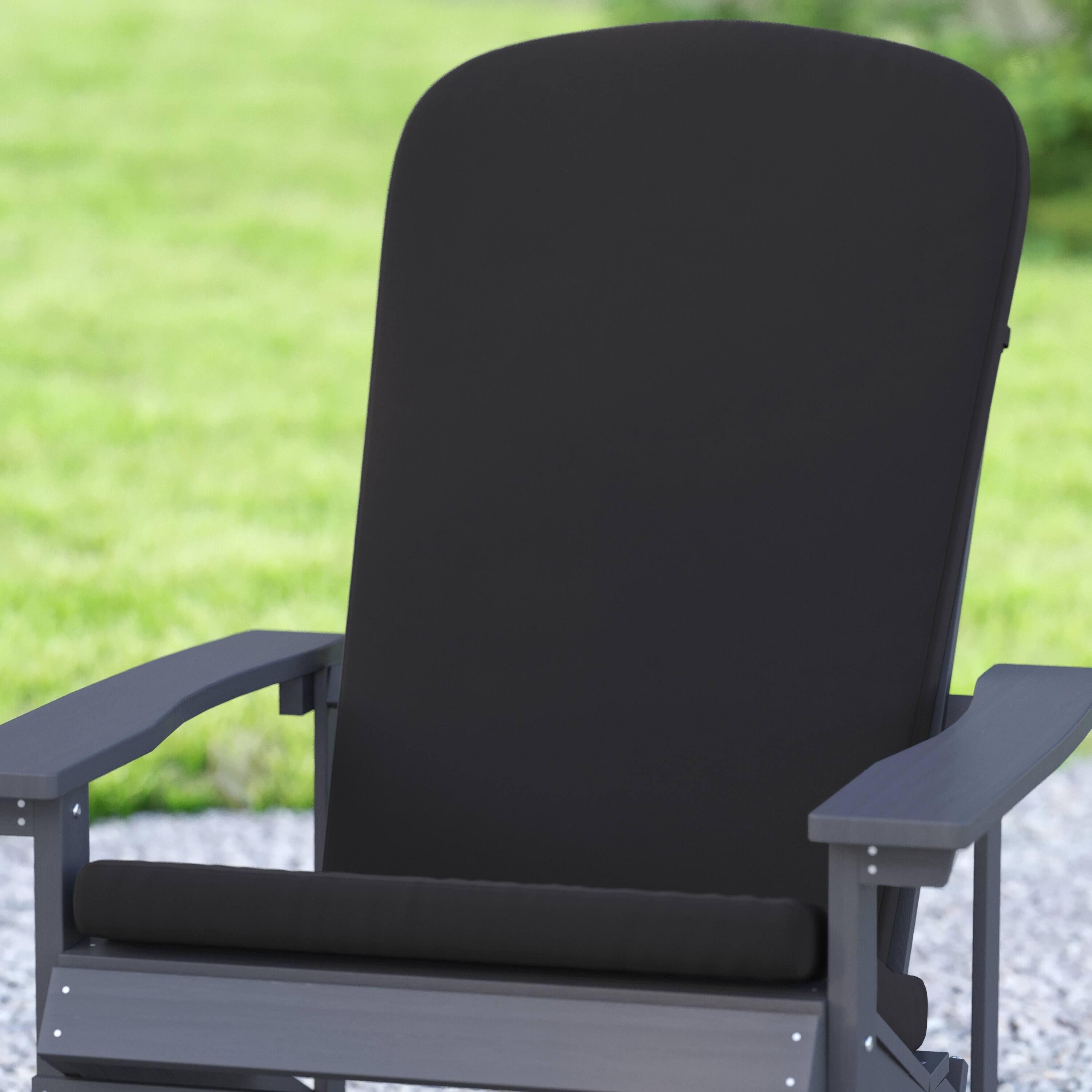 Alt View 5. Emma + Oliver - Hammond All-Weather Indoor and Outdoor Cushions for Adirondack Chairs and High Back Patio Chairs - Gray.