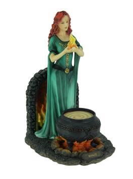 Veronese Design - Brigid the Goddess of Hearth and Home Holding the Sacred Flame - Multicolored