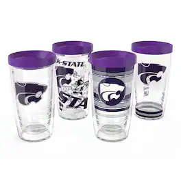 Tervis - Kansas State Wildcats Four-Pack 16oz. Classic Tumbler Set - Multicolor
