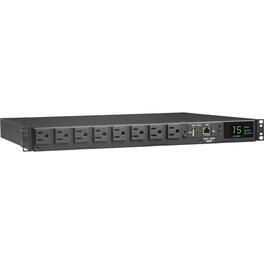Tripp Lite - by Eaton PDU 1.44kW 120V Single-Phase ATS/Monitored PDU - 8 NEMA 5-15R Outlets Dual 5-15P Inputs 12 ft. Cords - Black