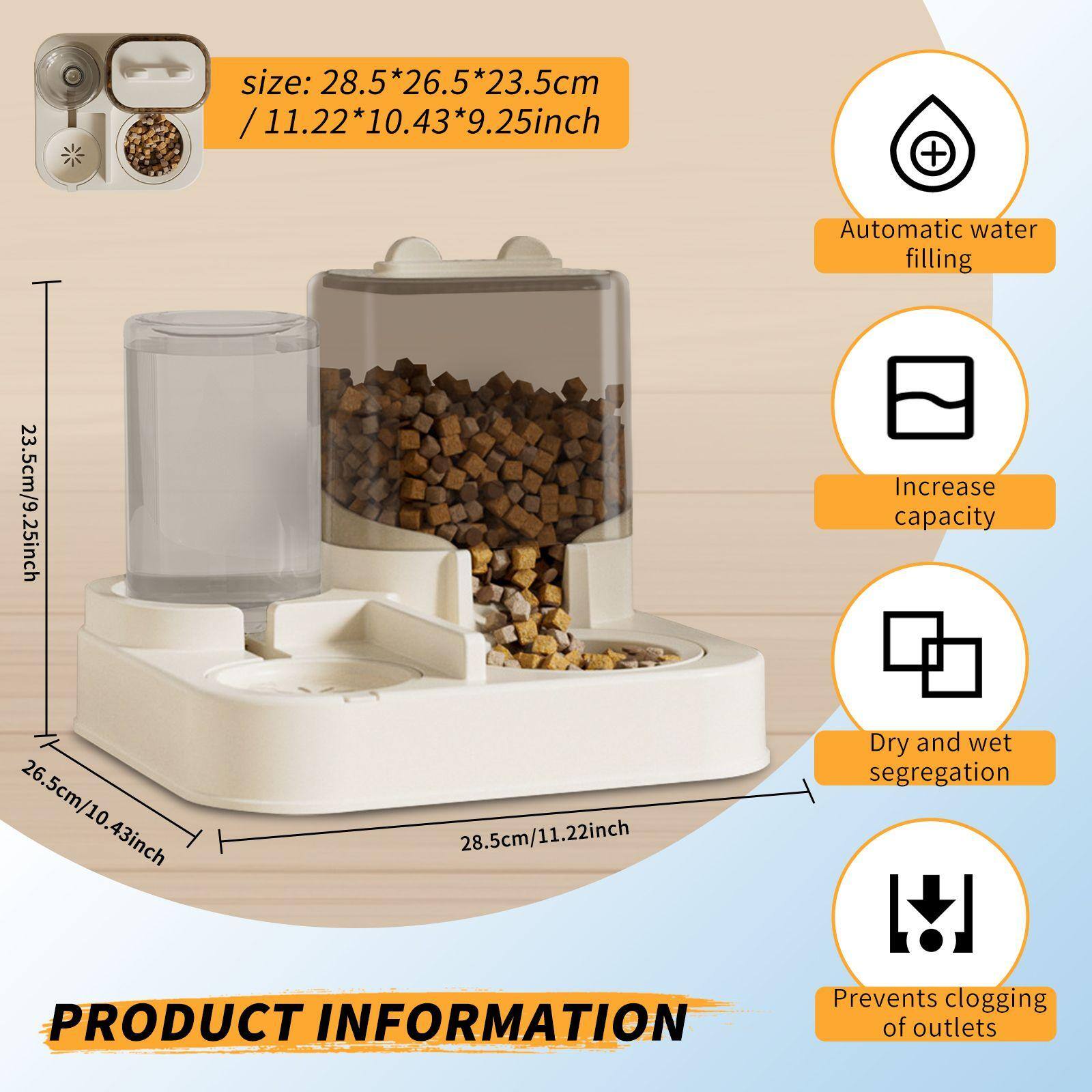 size: 28.5*26.5*23.5cm / 11.22*10.43*9.25inch

- Automatic water filling
- Increase capacity
- Dry and wet segregation
- Prevents clogging of outlets

PRODUCT INFORMATION