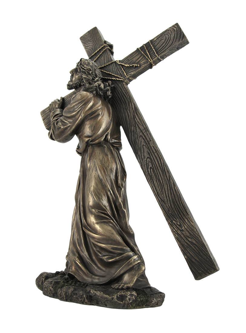 Alt View 1. Veronese Design - Bronzed Jesus on the Way to Calvary Statue - Bronze.