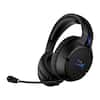 Front. HyperX - HyperX Cloud Flight - Wireless Gaming Headset for PC, laptop, PS5, and PS4 - Black - BLACK.