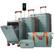Front. Ecooso - 5-Piece Expandable ABS Spinner Luggage Set with TSA Lock, USB Port Carry-On, Cup Holder, Duffel, and Toiletry Bag - Antique blue green.