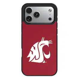 Keyscaper - NCAA - Washington State Cougars Bump Case with 8.2ft Drop Protection - 16 Pro - Multicolor