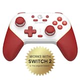 GameSir - Super Nova Wireless Gaming Controller Nintendo Switch & Switch 2/PC/iOS/Android, Hall Effect Stick/Trigger Charging Dock - Red/White