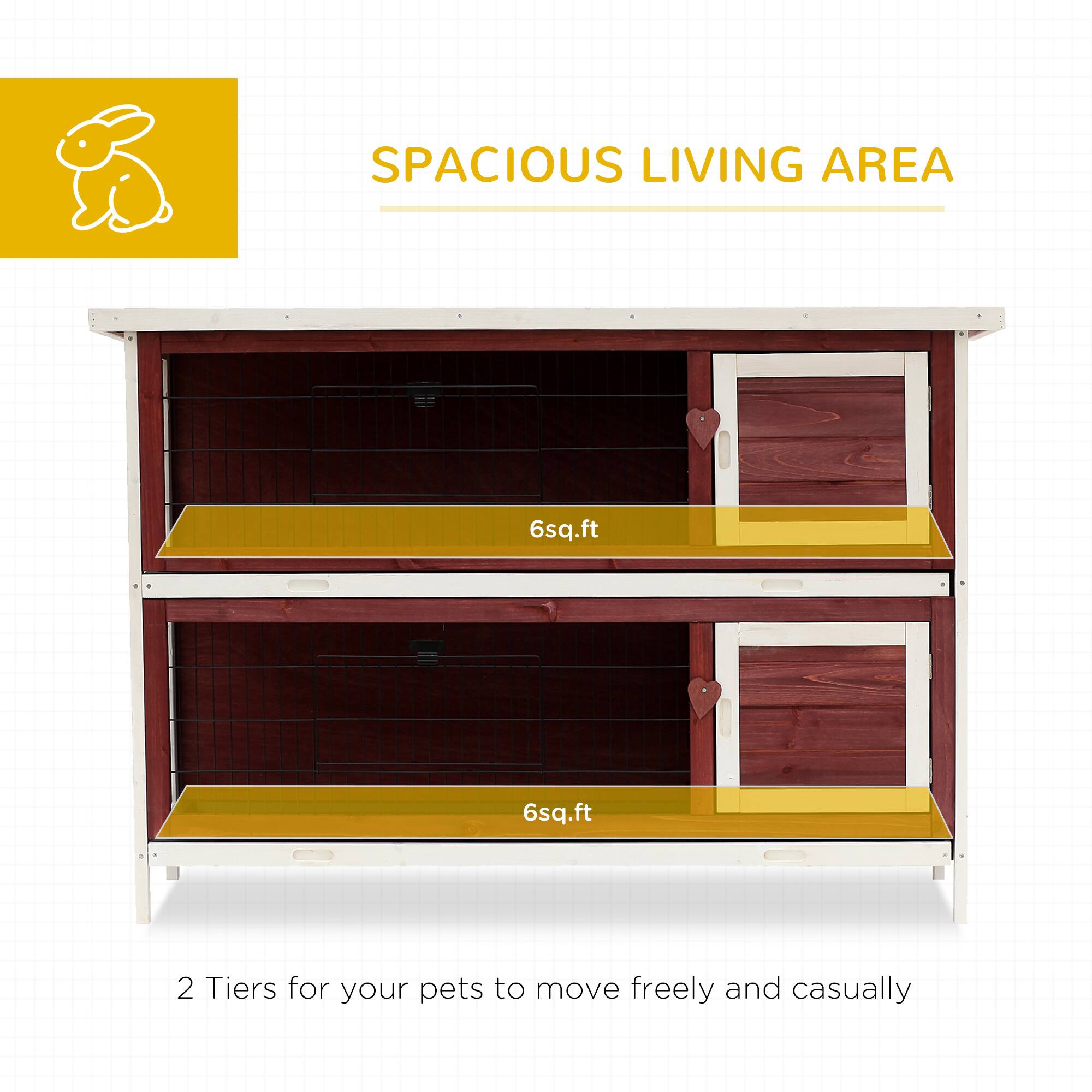 SPACIOUS LIVING AREA  
6 sq.ft  
6 sq.ft  
2 Tiers for your pets to move freely and casually