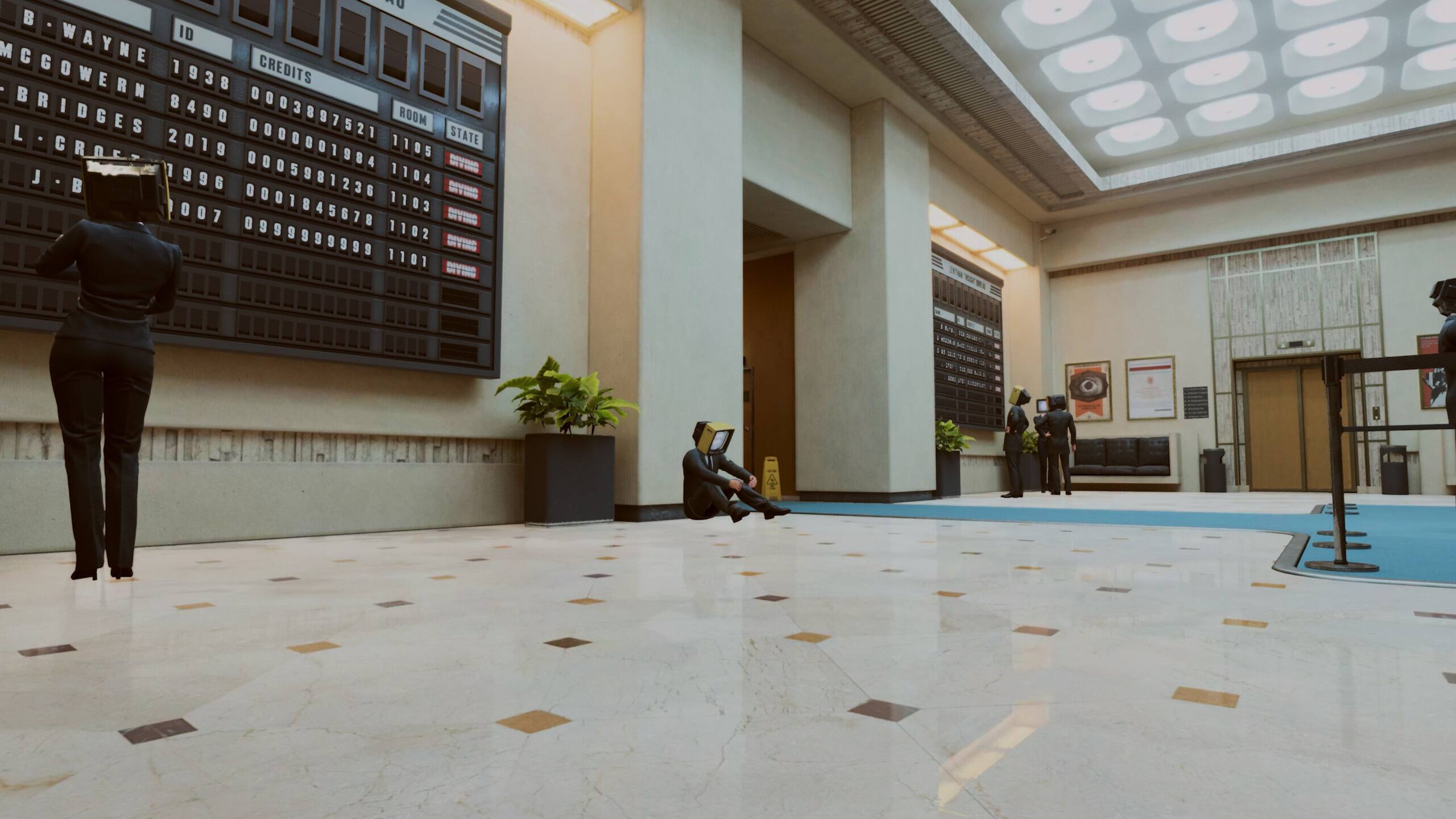 The text on the image reads: "U 1101 - 1E TUNES 1 - M 1938 CREDITS BRIDGES 8490 0003897521 ROOM L 2019 STATE CROCT 0000001984 1105 JB J  1996 0005981236 1104 007 0001845678 1103 0999999999 1102 1101 - 1E TUNES 1 - M."