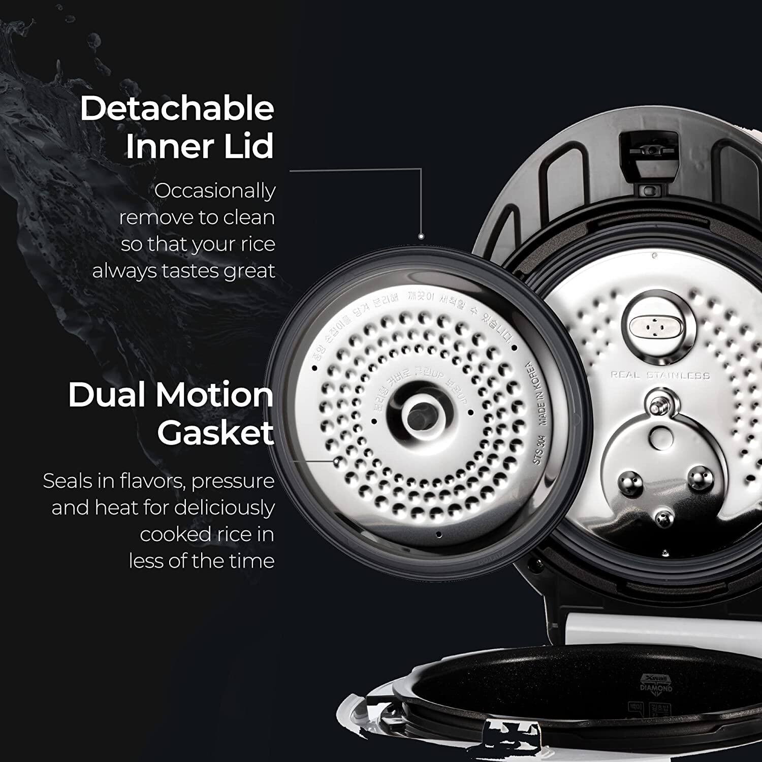 Alt View 12. Cuckoo - 10-Cup HP Twin Pressure Rice Cooker - CRP-ST1009F - White.