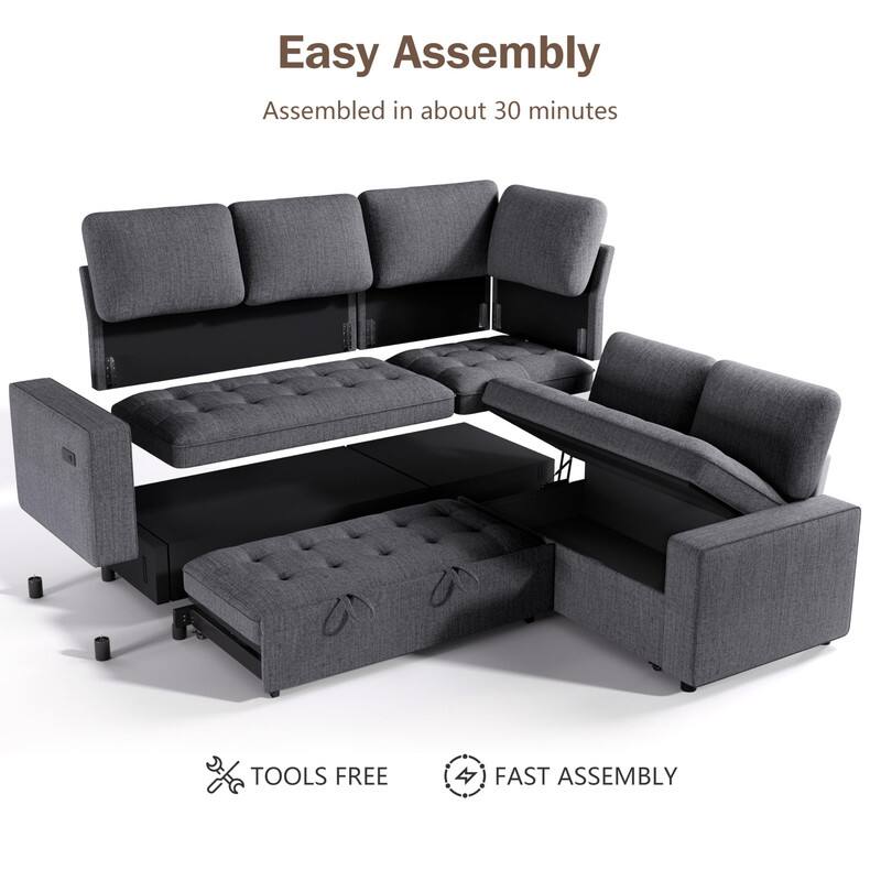 Easy Assembly  
Assembled in about 30 minutes  

TOOLS FREE  
FAST ASSEMBLY