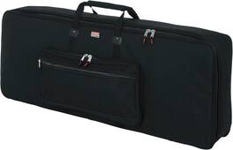 Gator - Padded 76-Key Keyboard Gig Bag, Water-Resistant Heavy-Duty Nylon Exterior & 20mm Protective Foam Padding - Black