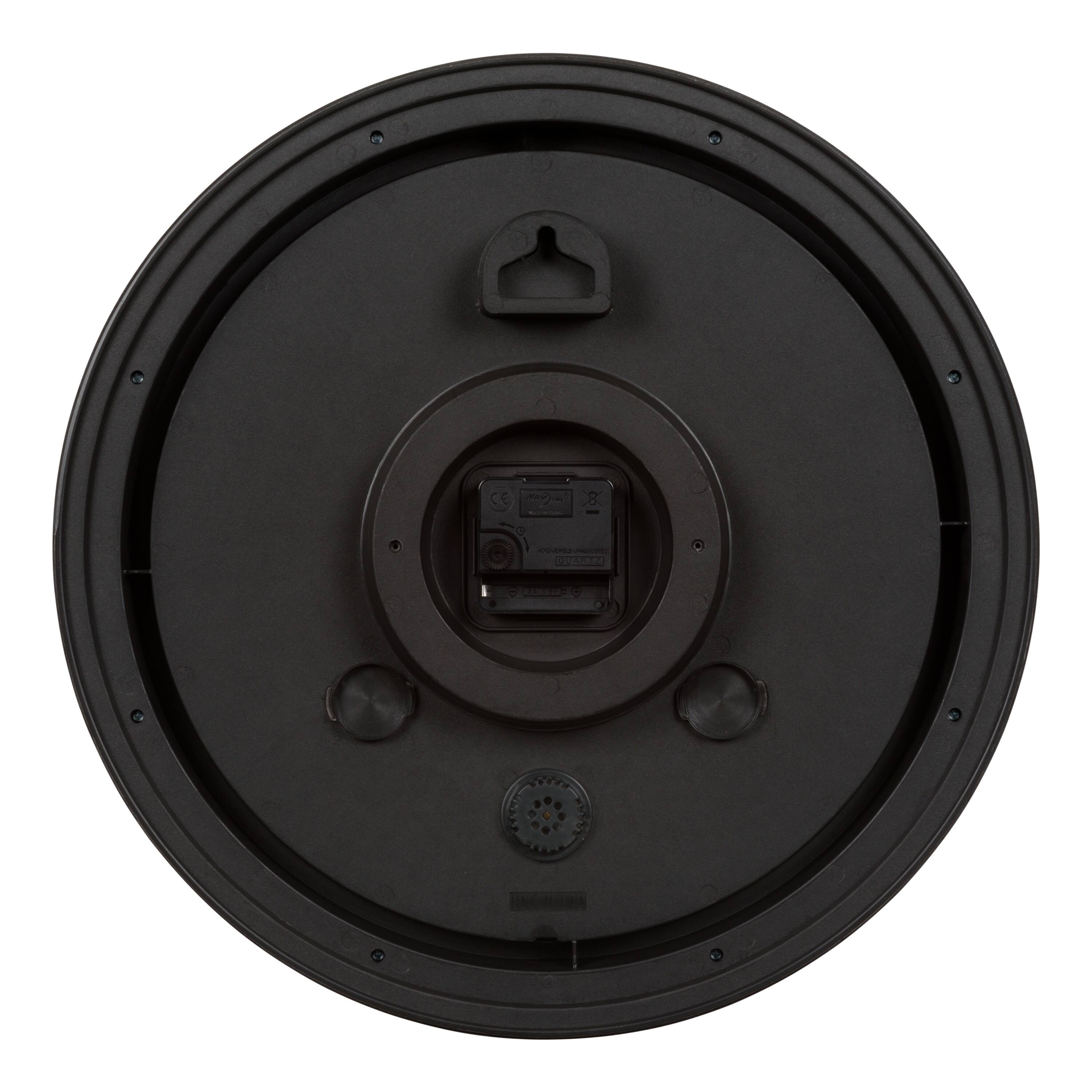 Back. La Crosse Clock Co. - 15.75 Inch Margaritaville 5 O'clock Somewhere Indoor/Outdoor Analog Quartz Wall Clock with Temperature - Multicolor/White.