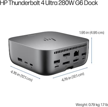 HP 100W G6 Thunderbolt 4 Dock Port Replicator Universal HP 100W G6 Thunderbolt 4 Dock Port Replicator Universal