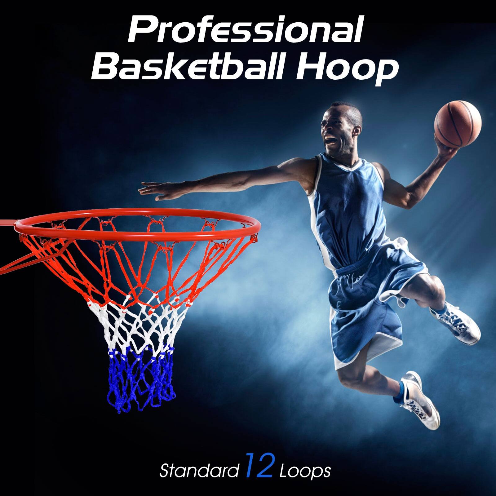 Professional Basketball Hoop  
Standard 12 Loops