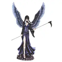 FC Design - 12.25"H Gothic Dark Angel Fairy with Scythe Figurine Statue Desk Tabletop Home Decor Gift - Multi-Color