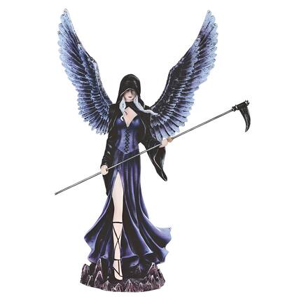 Front. FC Design - FC Design 12.25"H Gothic Dark Angel Fairy with Scythe Figurine Statue Desk Tabletop Home Decor Gift - Multi-Color.