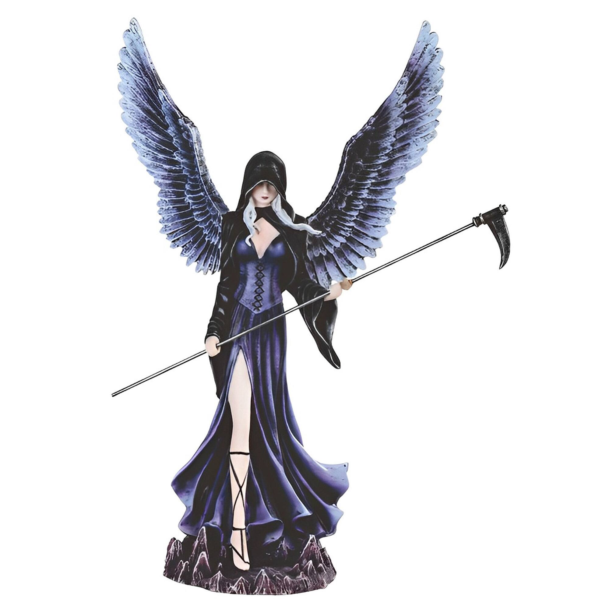 Front. FC Design - FC Design 12.25"H Gothic Dark Angel Fairy with Scythe Figurine Statue Desk Tabletop Home Decor Gift - Multi-Color.
