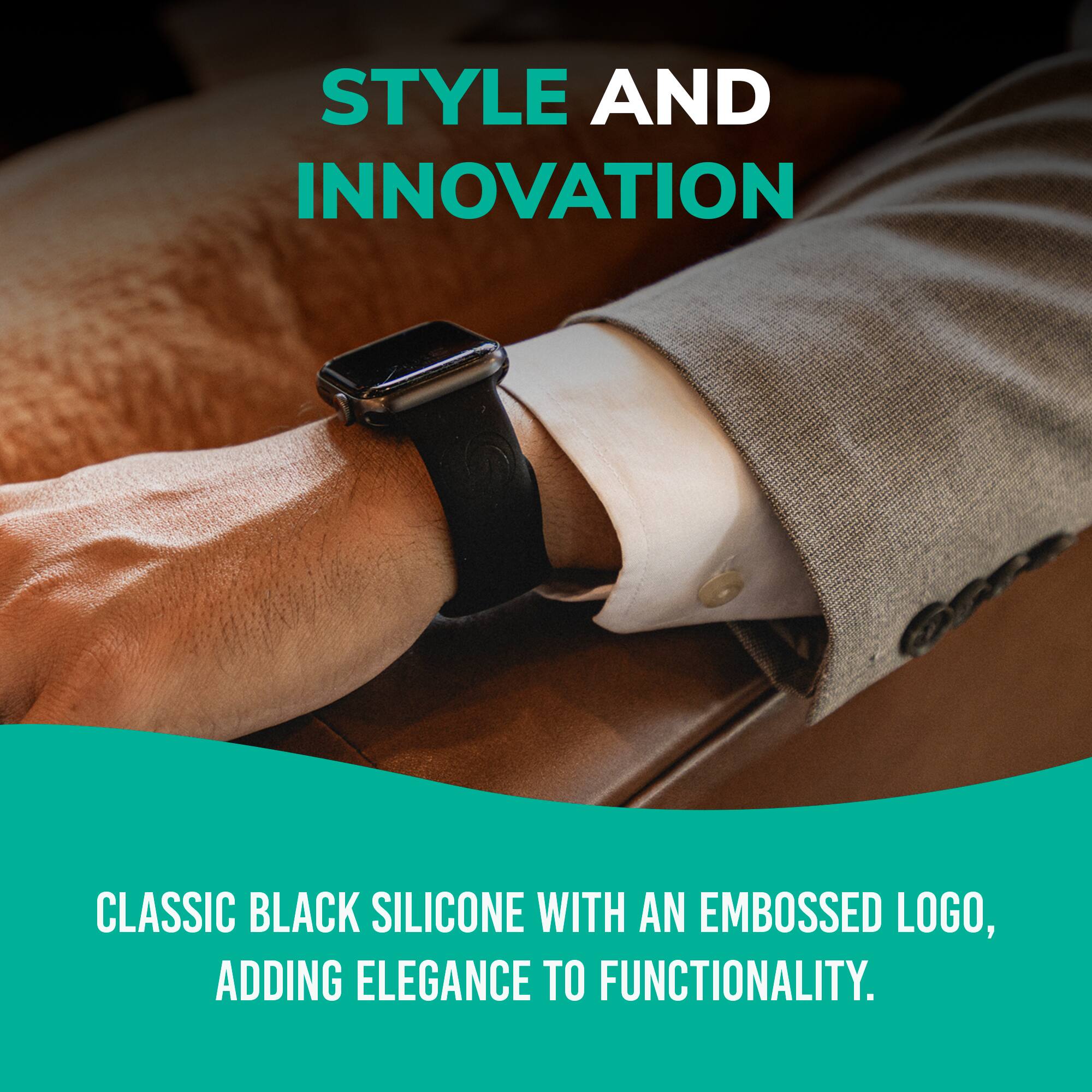 STYLE AND INNOVATION

CLASSIC BLACK SILICONE WITH AN EMBOSSED LOGO, ADDING ELEGANCE TO FUNCTIONALITY.