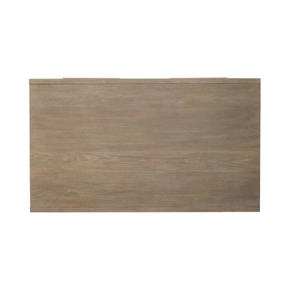 Left. Liberty Furniture Industries - Brentwood Cocktail Table with Drawer Storage - Sandstone Oak Wood - Sandstone.