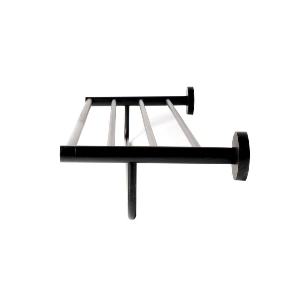 Alt View 1. Alfi - Black Matte 26" Towel Bar & Shelf - Black.