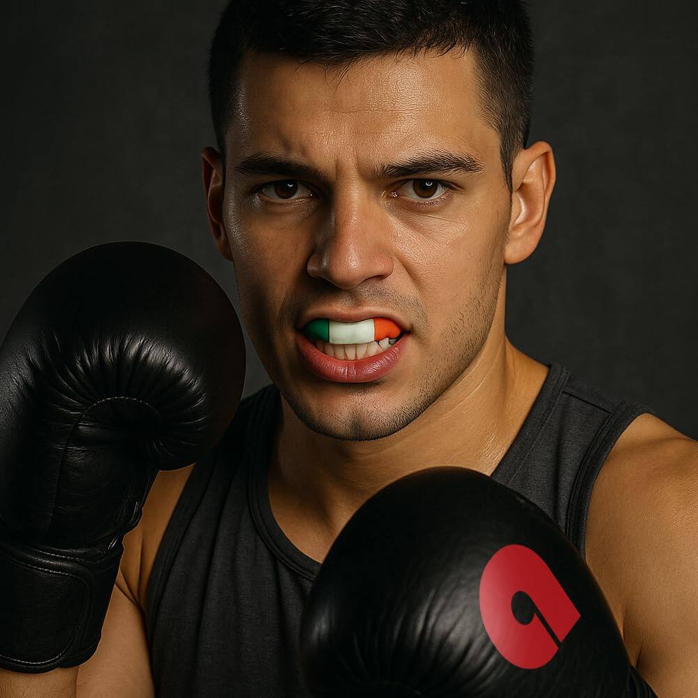 Alt View 6. Amber Sporting Goods - Custom Fit Boil & Bite Sports Mouthguard for Boxing & MMA, Easy Mold, Adjustable, Case Included, Mexico - Mexico.