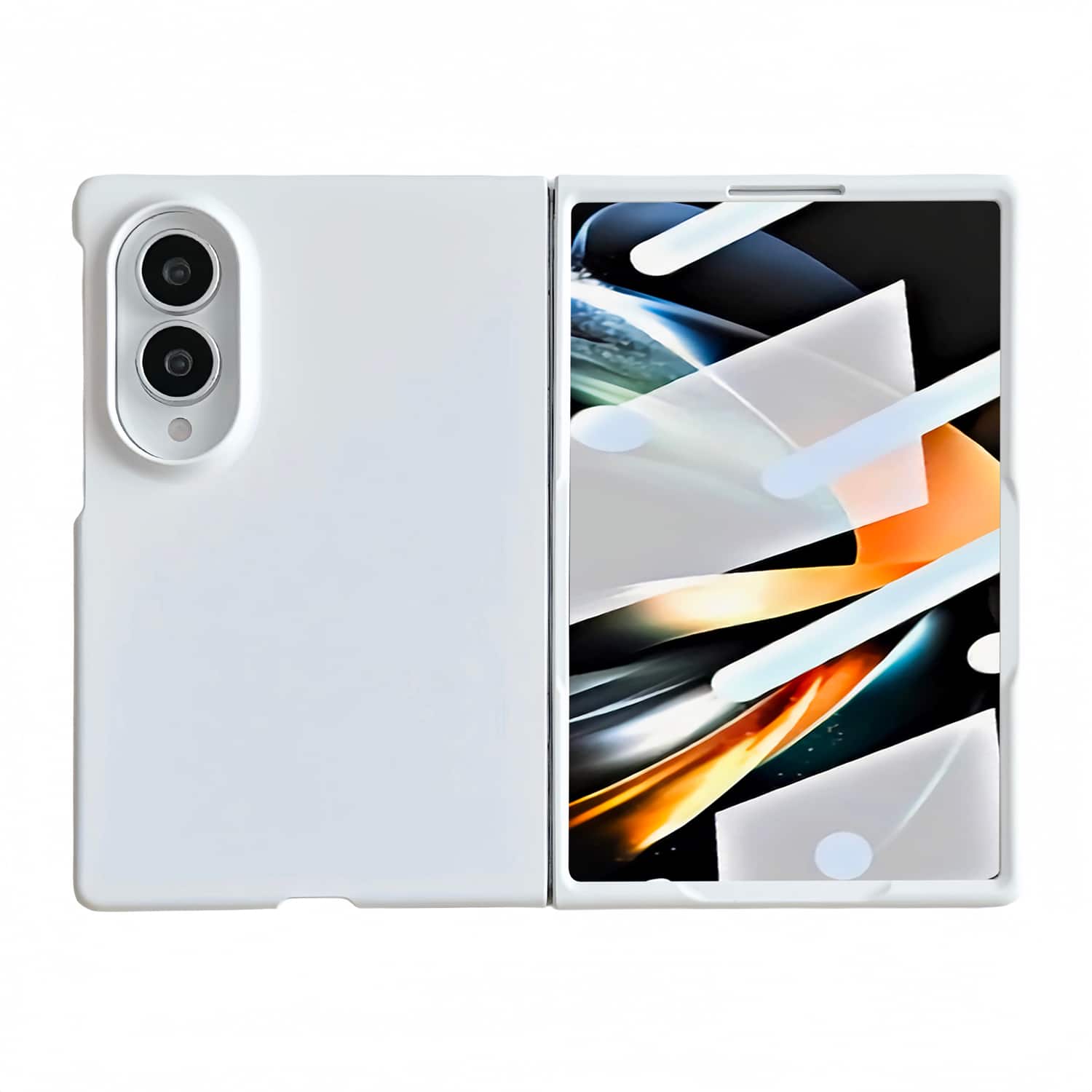 Dteck - for Samsung Galaxy Z Fold8 Rugged Slim Case with Built-in Tempered Glass Protector,Skin-Friendly Shockproof PC Cover - White price history on PriceWatchPro