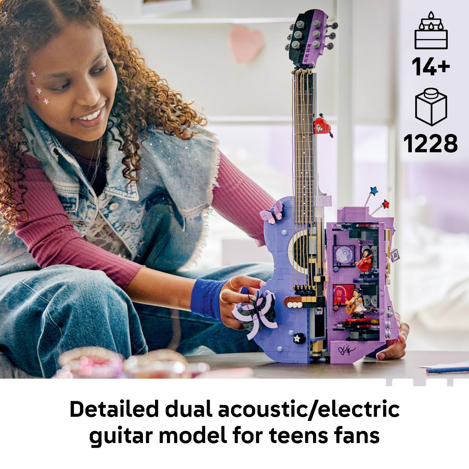 14+ 1228  
Detailed dual acoustic/electric guitar model for teens fans
