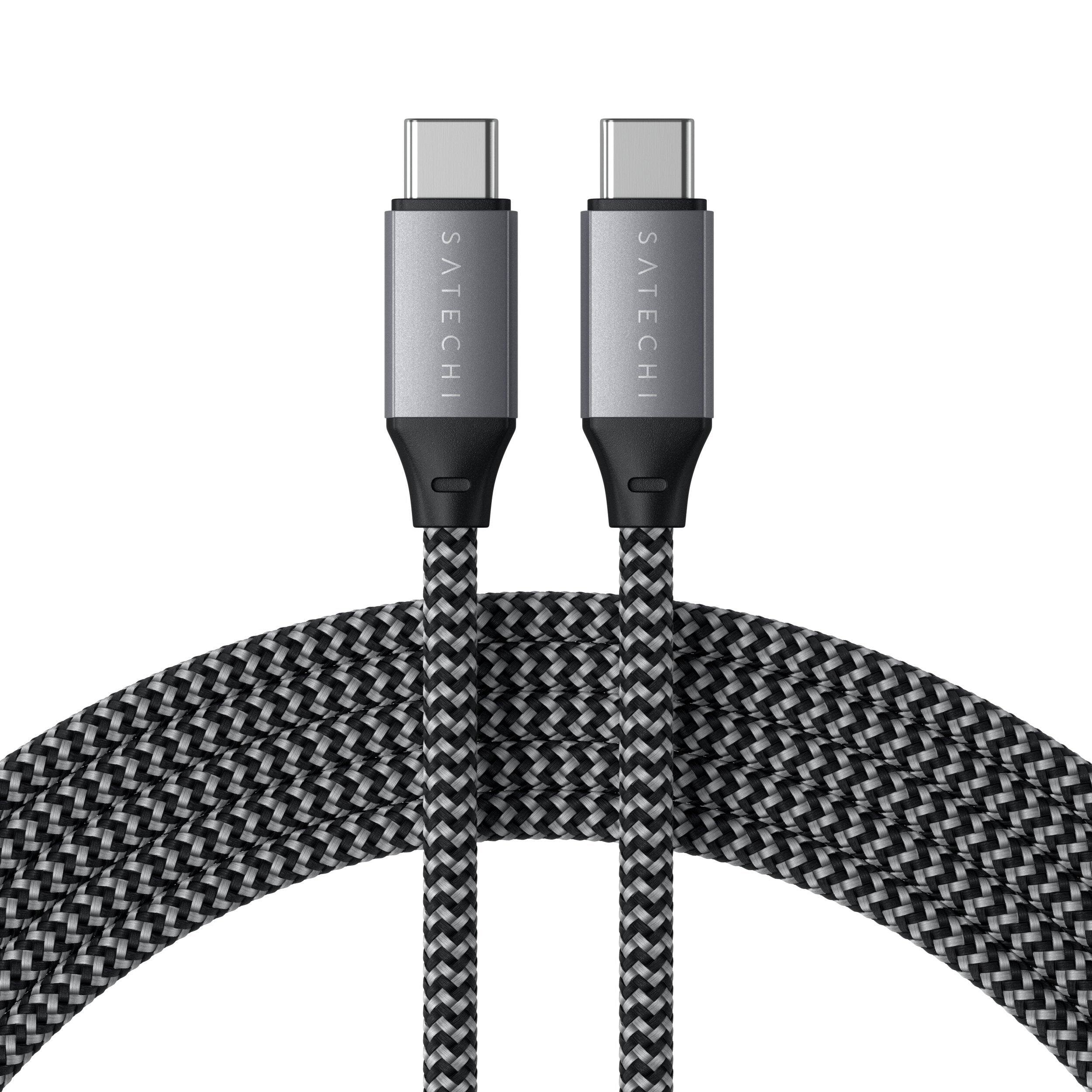 Satechi - USB C to USB C Cable 100W, 6.5ft/2m, for iPhone, iPad, MacBook, Galaxy S25, Android - Space Gray price history on PriceWatchPro
