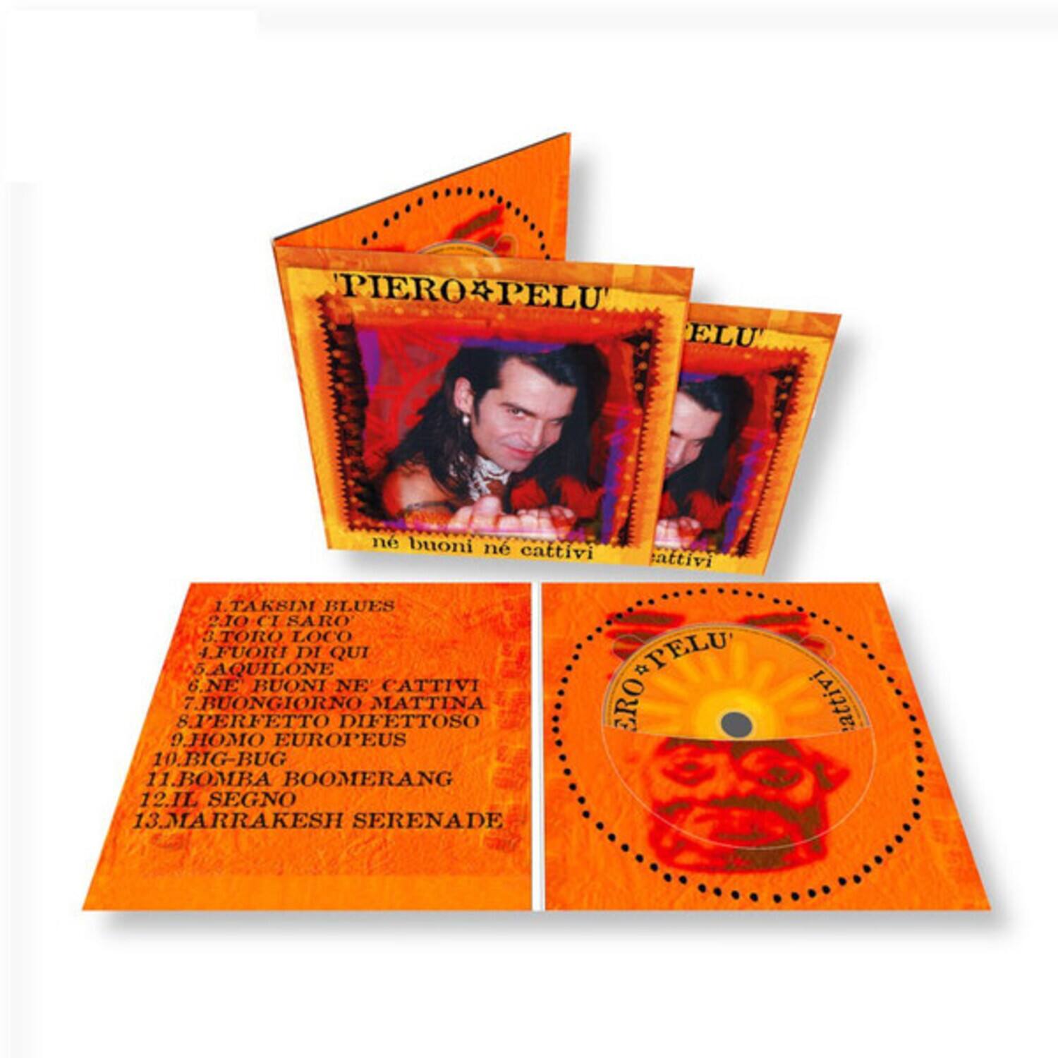 PIERO & PELU  
ne buoni ne cattivi attivi

1. TAKSIM BLUES  
2. CI SARO  
3. TORO LOCO  
4. FUORI DI QUI  
5. AQUILONE  
6. NE BUONI NE CATTIVI  
7. BUONGIORNO MATTINA  
8. TERFETTO DIFETTOSO  
9. EUROPEUS  
10. BIG-BUG  
11. BOMBA BOOMERANG  
12. IL SEGNO  
13. MARRAKESH SERENADE