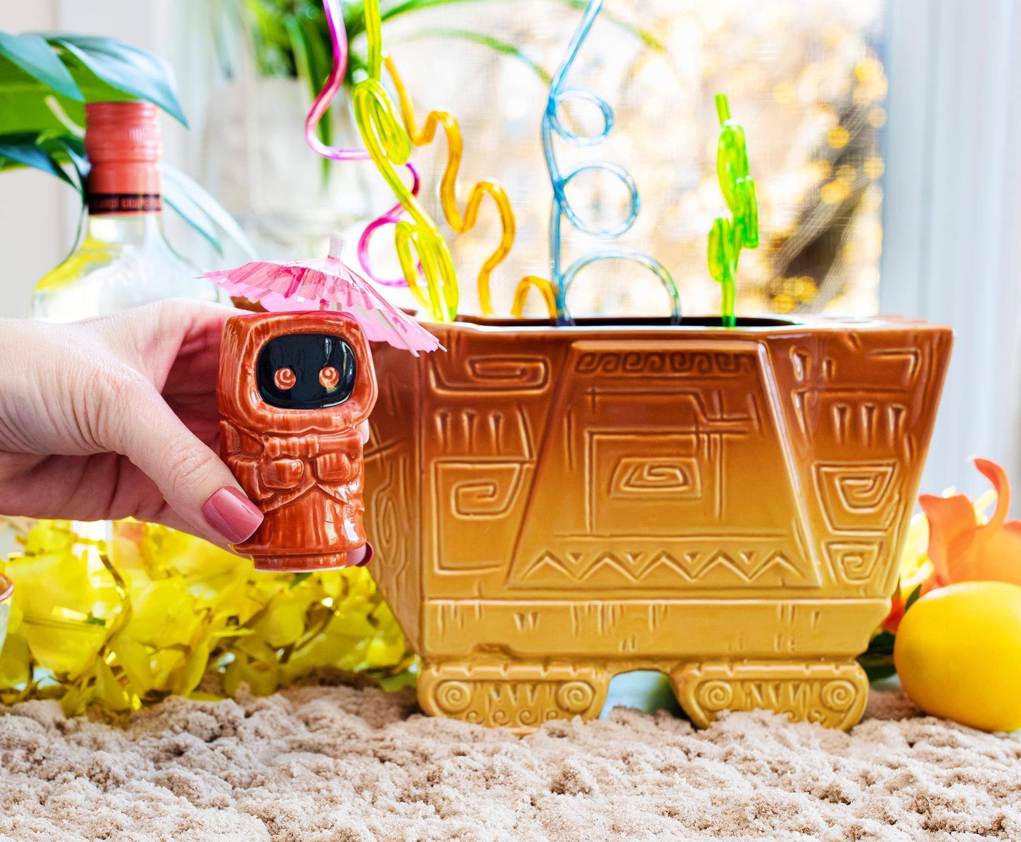 Alt View 4. Star Wars - Geeki Tikis Star Wars Sandcrawler Punch Bowl Set With Jawa Mini Muglet - Brown.