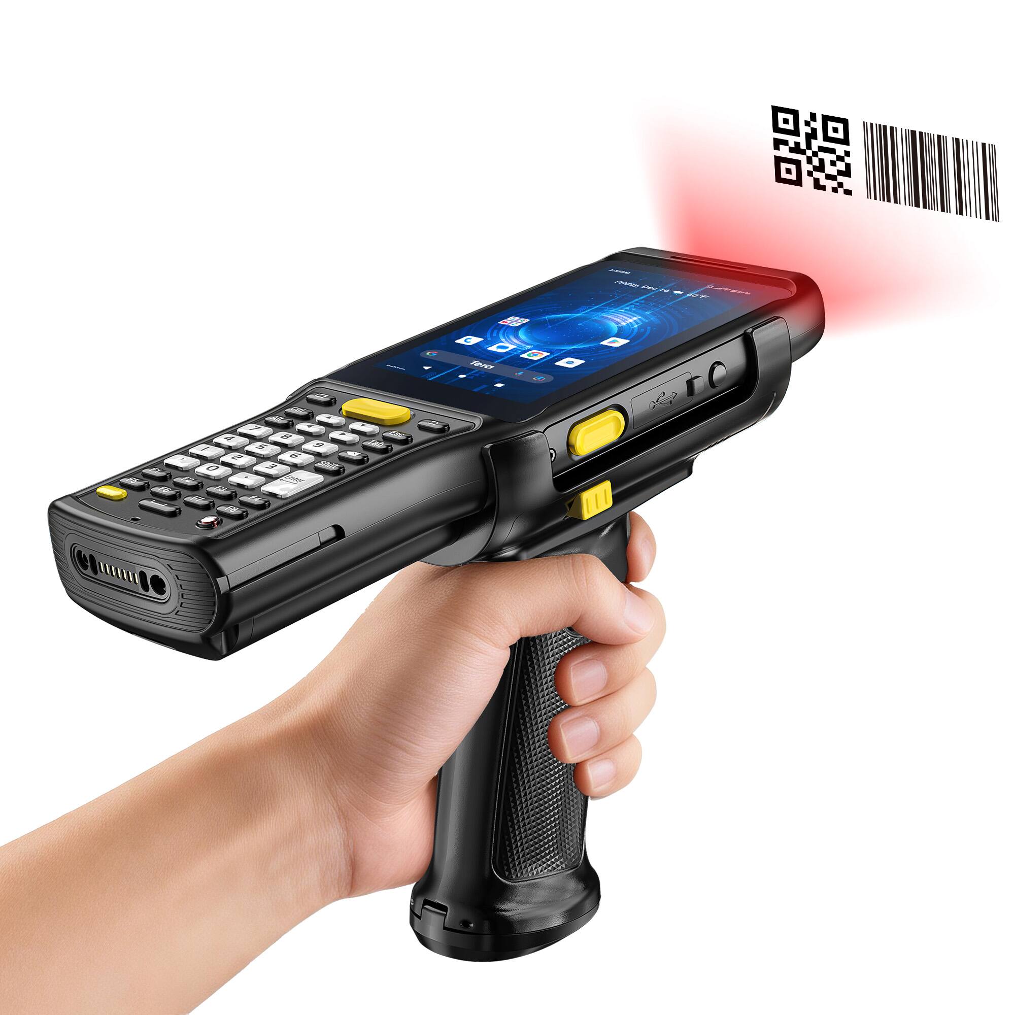 Back. Tera - P161 Android 11 Mobile Computer PDA with Zebra SE4710 Scanner and Qualcomm CPU 1D 2D QR Barcode Reader.