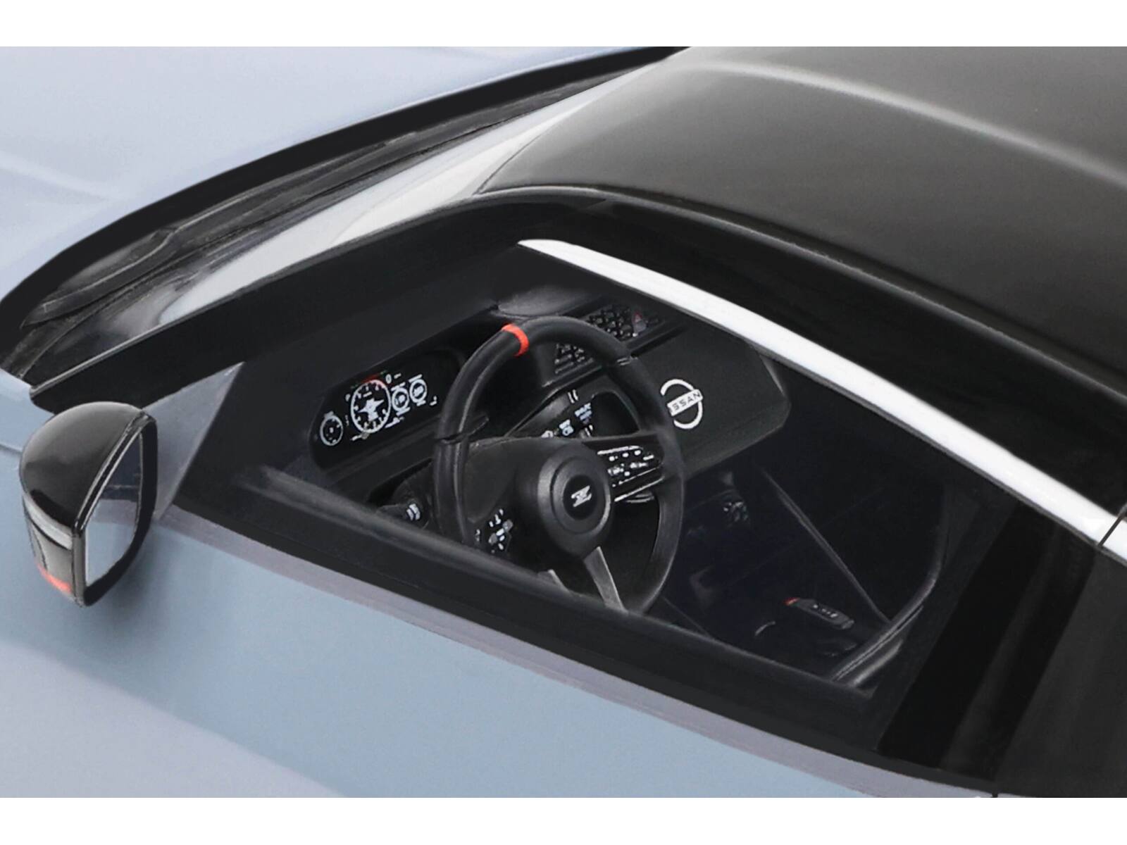 Angle. GT Spirit - 2024 Nissan Z Nismo Gray with Black Top 1/18 Model Car by GT Spirit - Gray with Black.