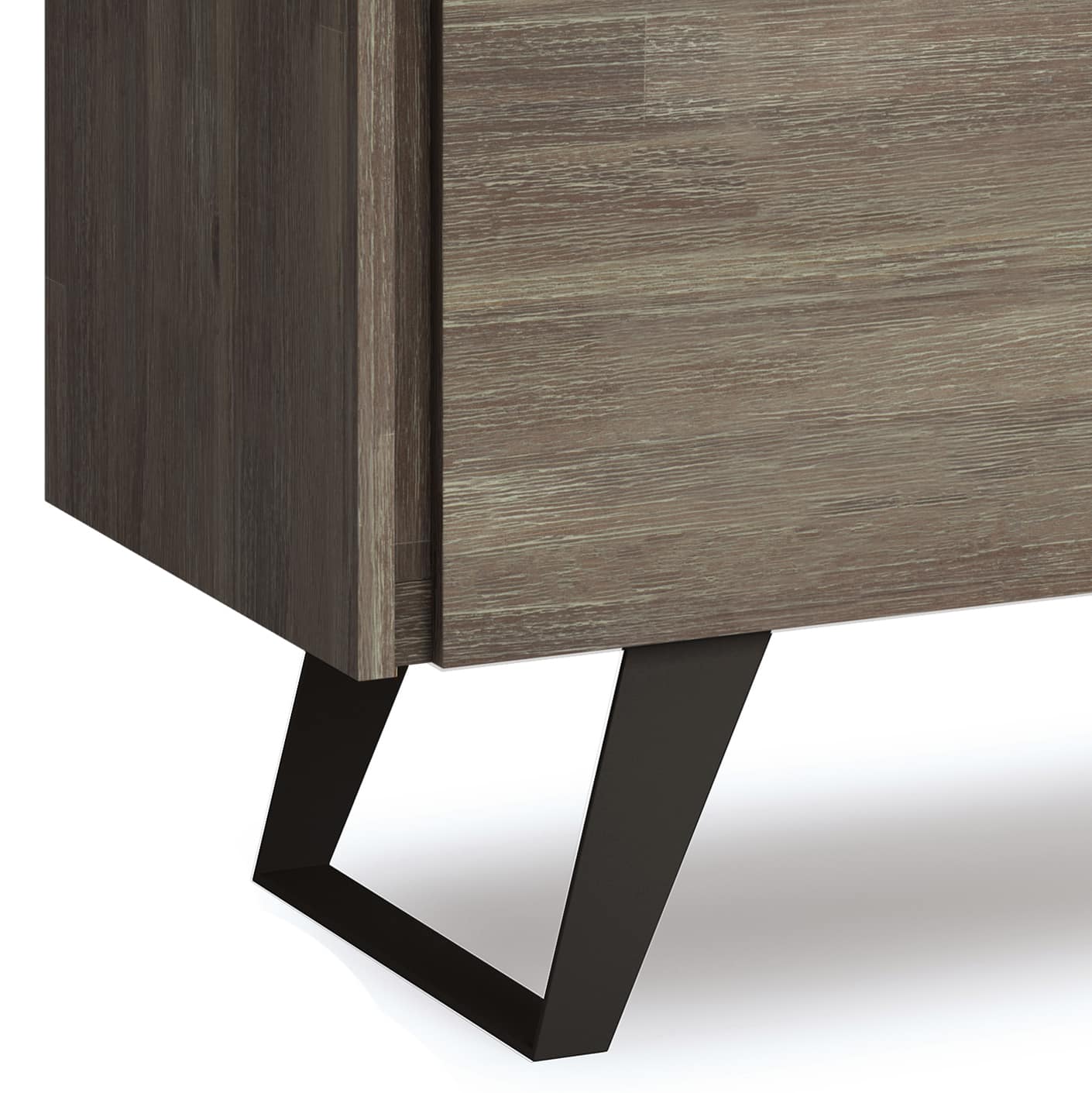 Alt View 14. Simpli Home - Lowry Medium Storage Cabinet - Distressed Grey.