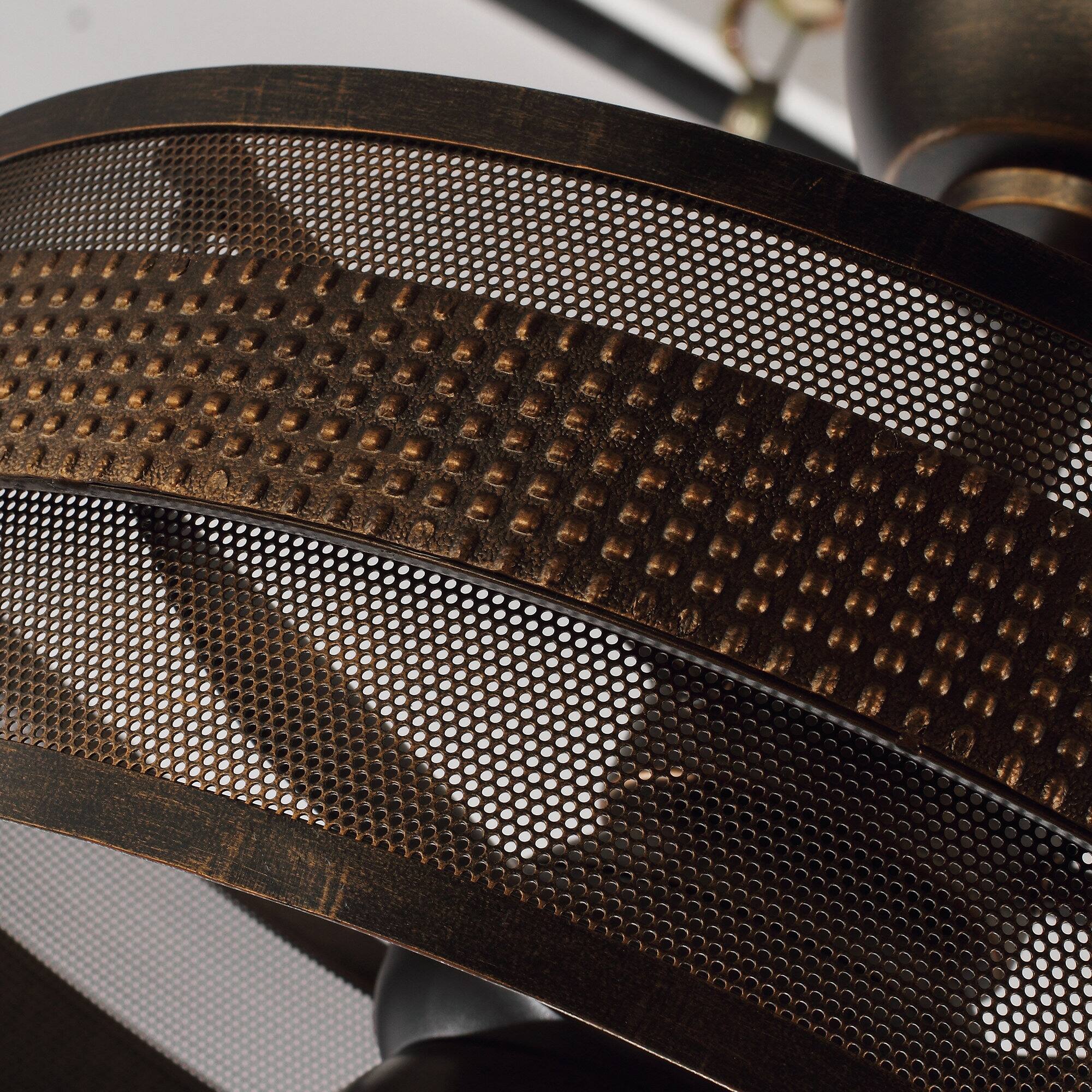 Alt View 4. Parrot Uncle - 21" Industrial Bronze Caged LED Ceiling Fan with Lights and Remote Control - Bronze.