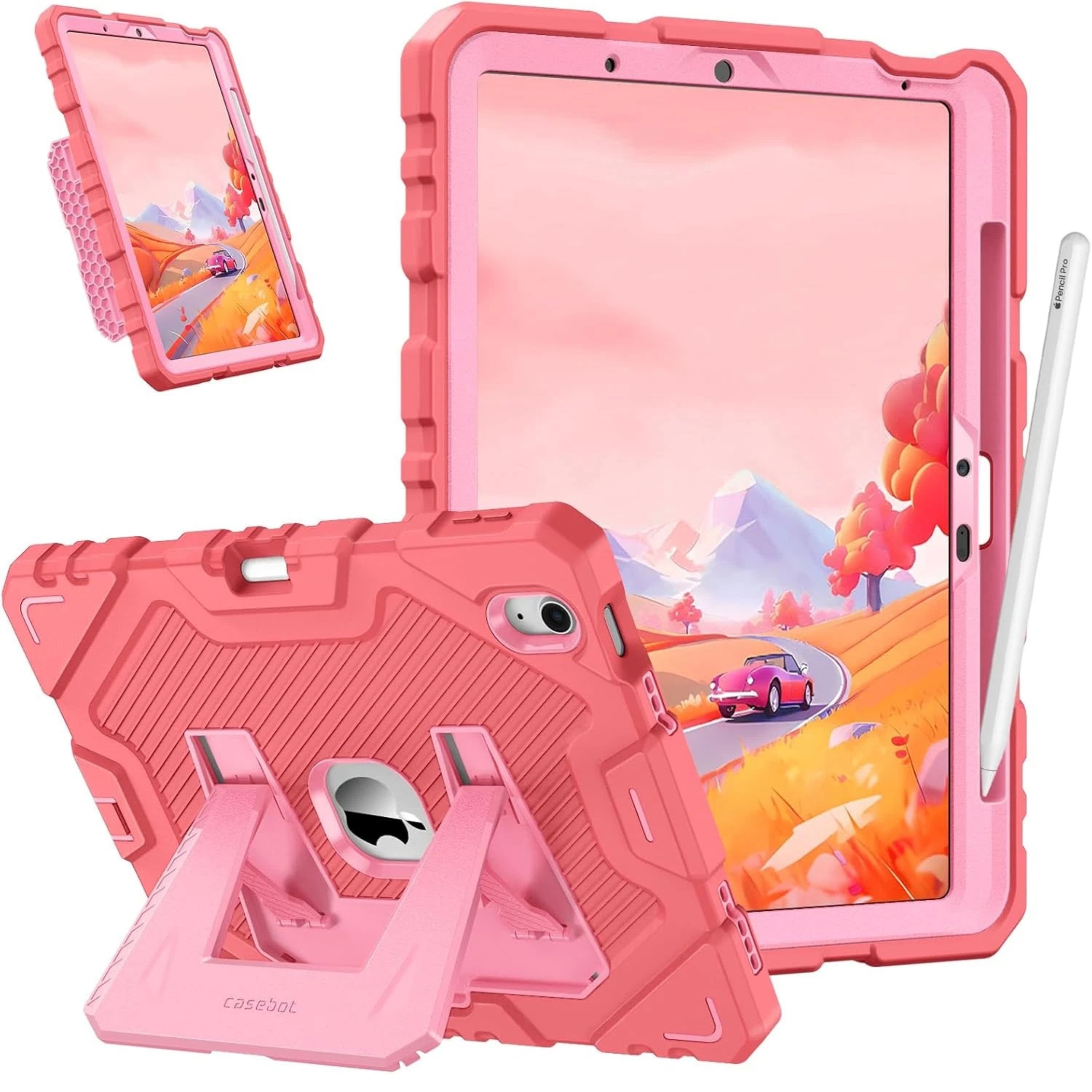 Kitcheniva - Durable Full Body Rugged Cover For iPad Air 11 Inch M3 And M2 Generation - Pink