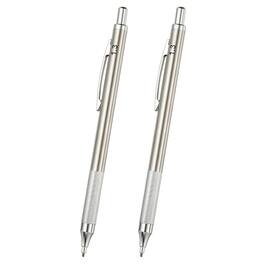 Unique Bargains - 2pcs Mech Pencil 1.3mm, Lead Holder Metal for Drawing, Sketching, Woodworking - Silver