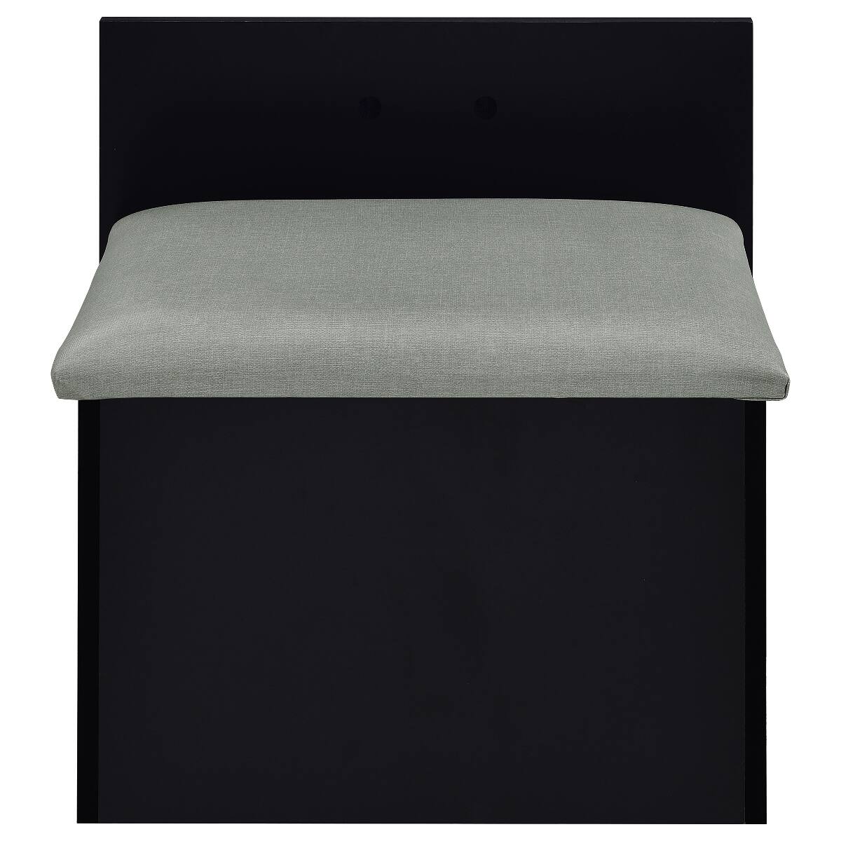 Alt View 8. Loheer - Loheer Black High Gloss Makeup Vanity Set with Mirror and Stool - Black.