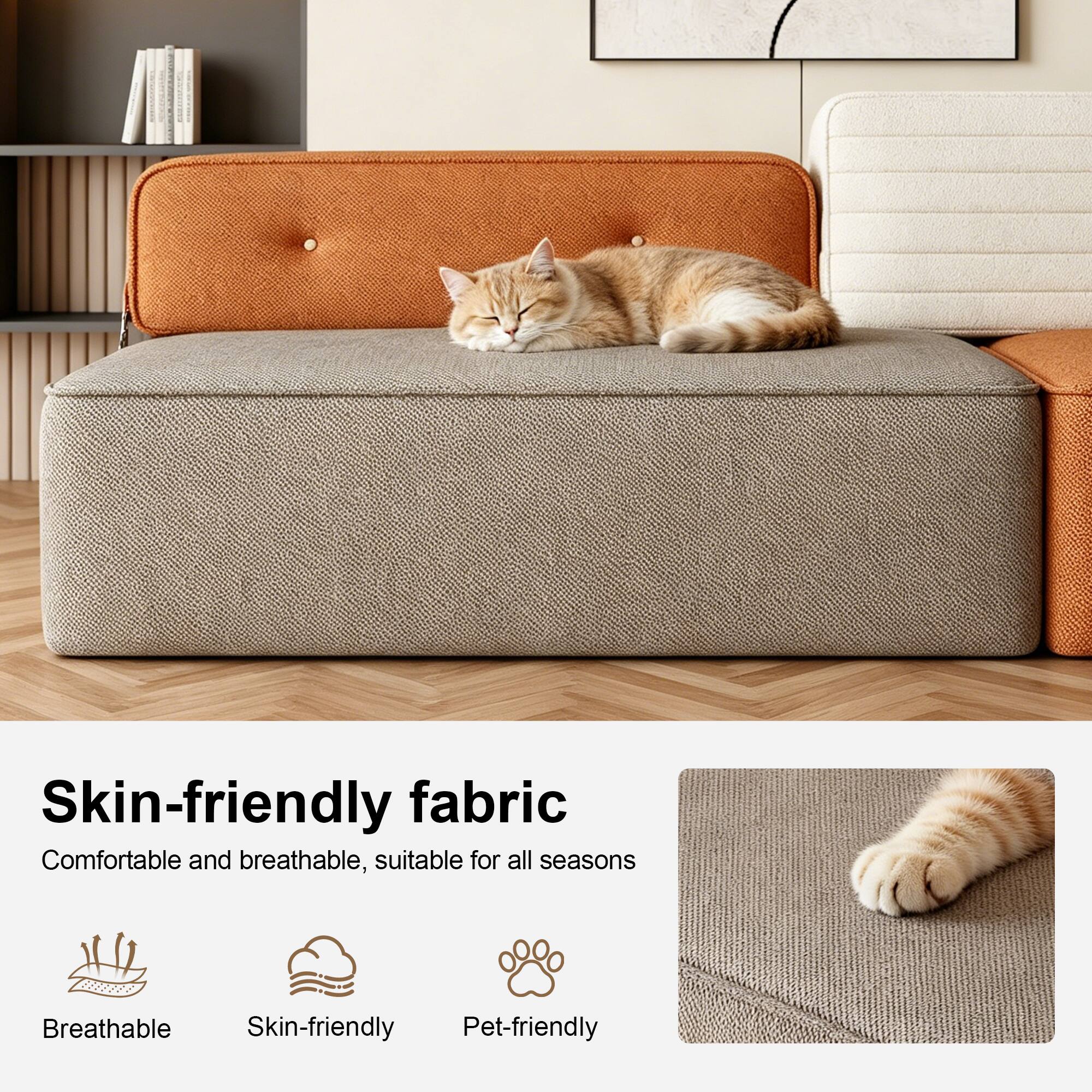 Skin-friendly fabric  
Comfortable and breathable, suitable for all seasons  
Breathable  
Skin-friendly  
Pet-friendly
