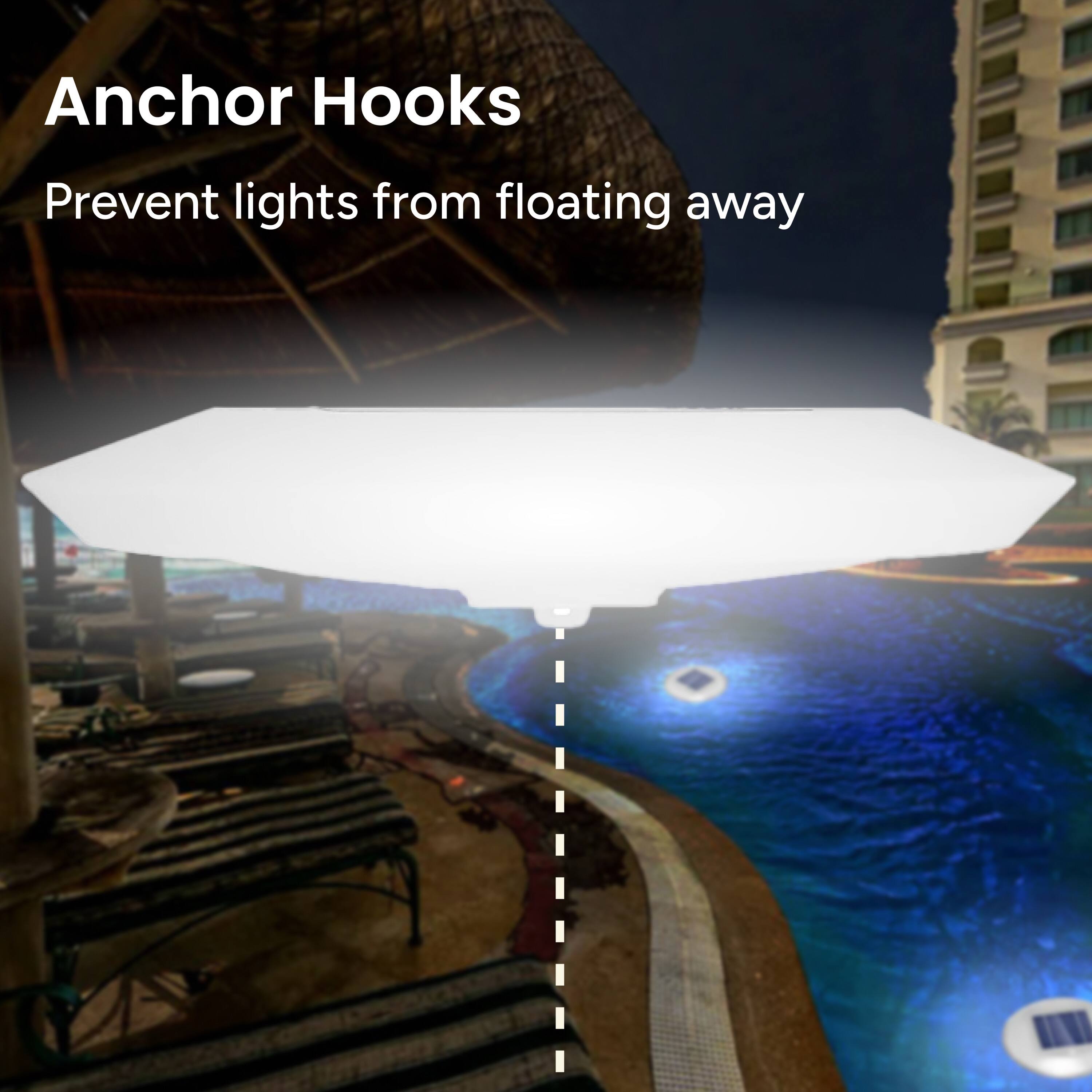 Anchor Hooks

Prevent lights from floating away