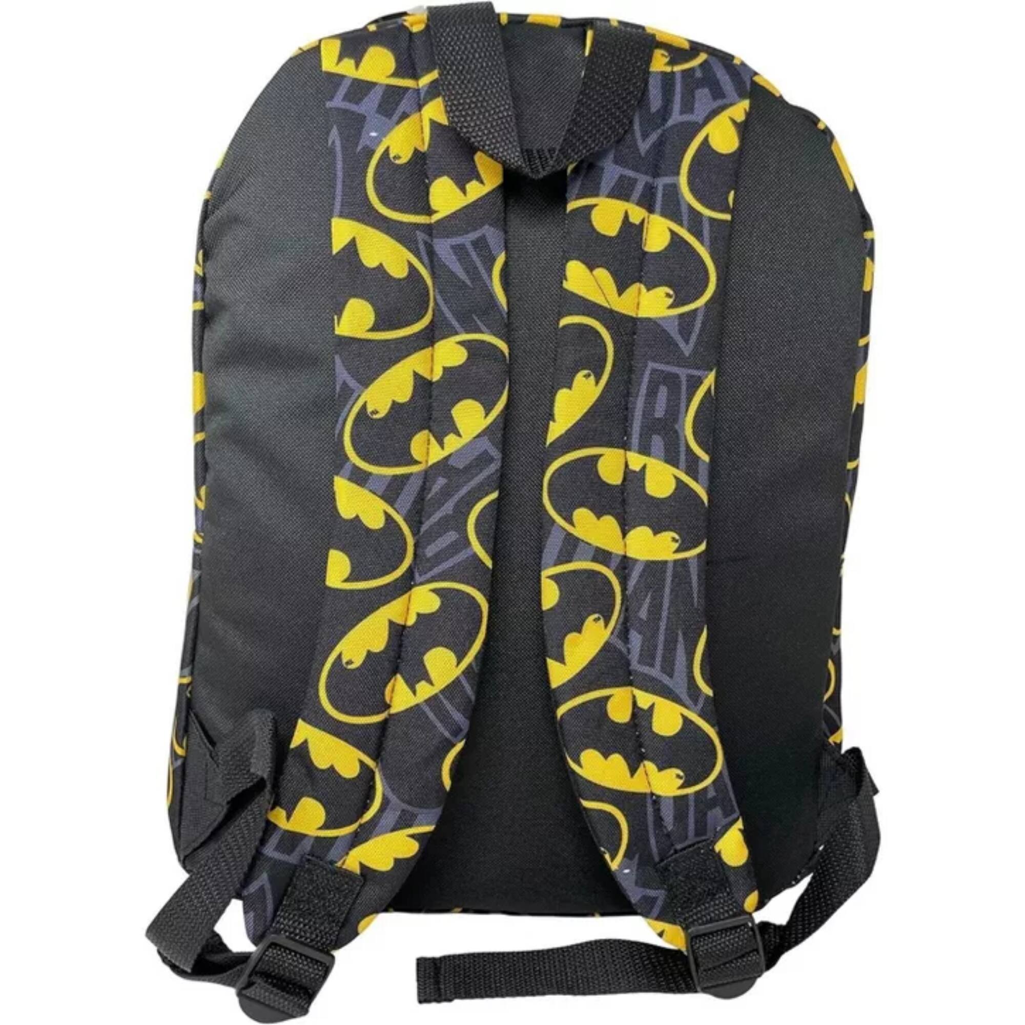 Alt View 2. DC Universe - DC Comics Batman Logo 16 Inch Backpack - Black/Yellow.