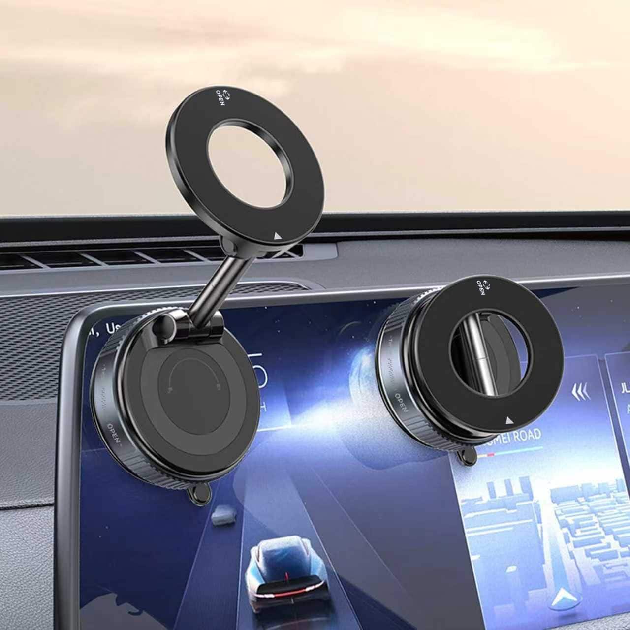 HM 1810 - 2026 Upgraded Vacuum Magnetic Car Phone Holder 360 Ultra Suction Cup Mount For Magsafe Cell Holders Your Car - Default