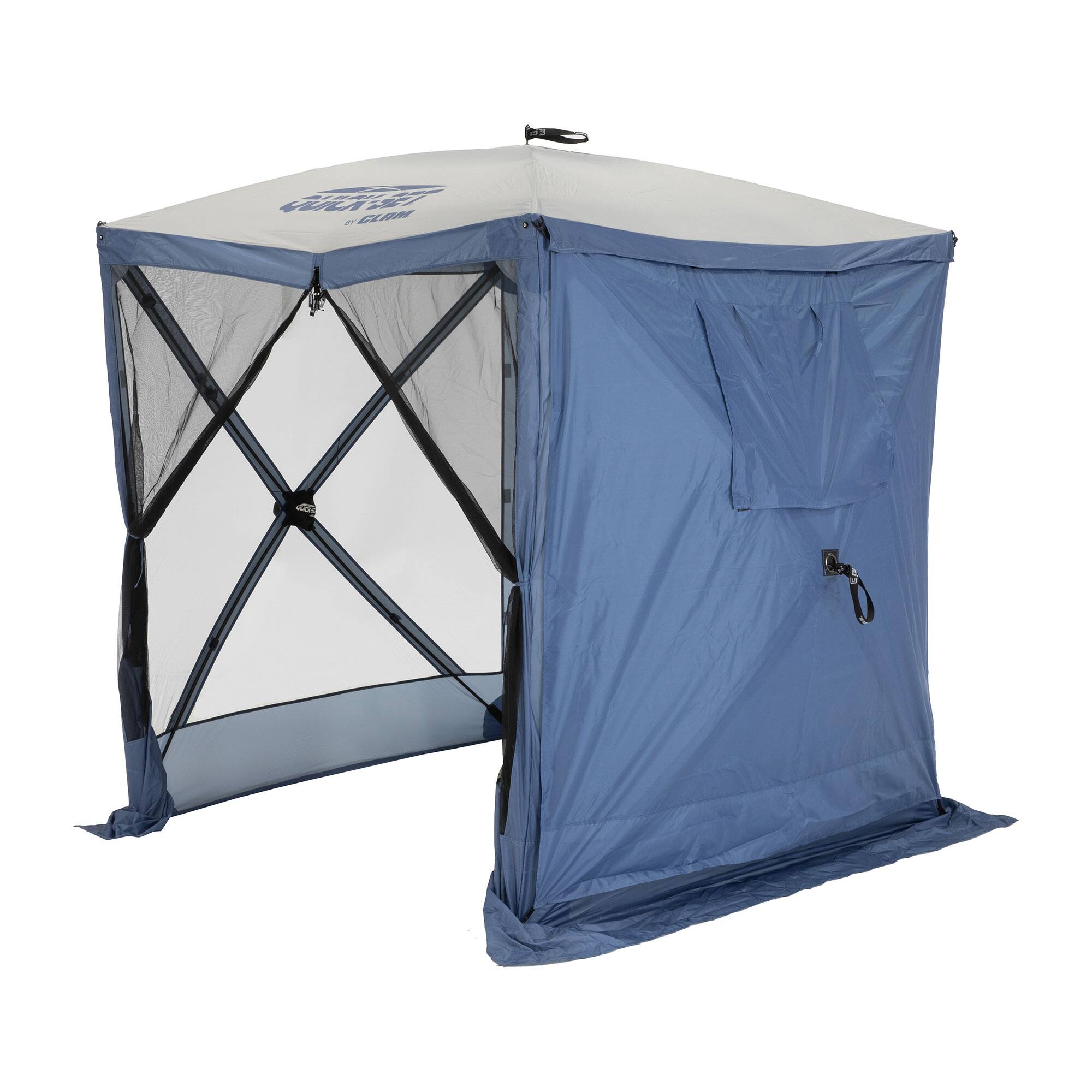 Alt View 4. Clam - Clam Quick-Set Screen Hub Tent Wind & Sun Panels, Accessory Only, Blue (3 Pack) - Blue.